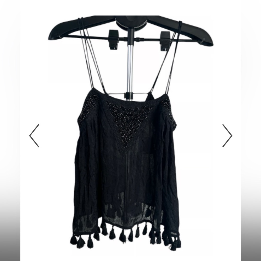 Black beaded top